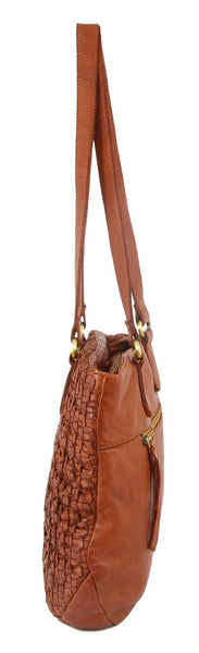 Pierre Cardin Woven Leather Ladies Shoulder Bag Travel