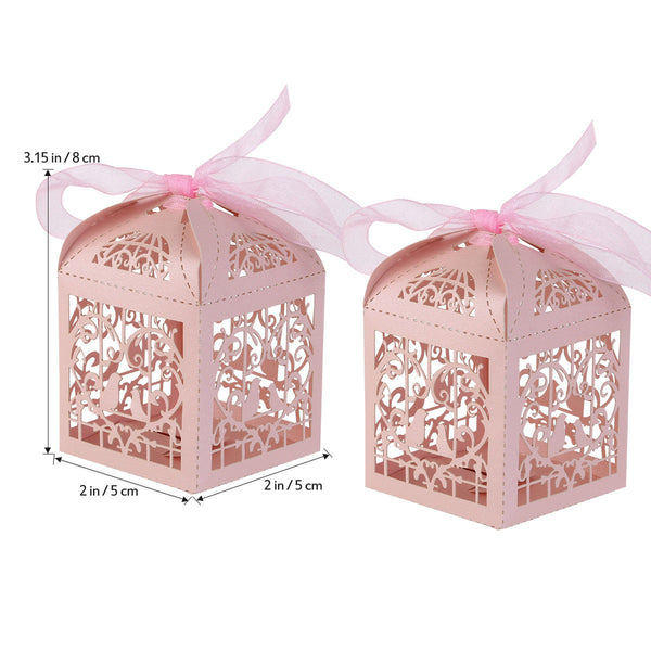 Pink Dove Bird Heart Baby Birth naming Ceremony Bomboniere