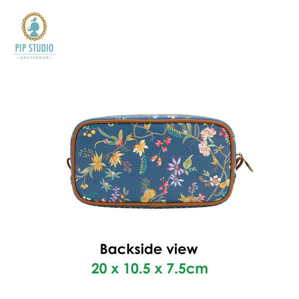 PIP Studio Petites Fleurs Dark Blue Small Square Cosmetic
