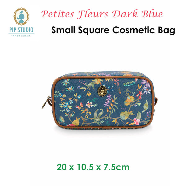 PIP Studio Petites Fleurs Dark Blue Small Square Cosmetic