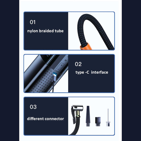 Portable Tyre Inflator - Rechargeable Car Bike Tire Air