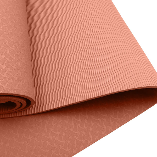 Powertrain Dual Layer 6mm Yoga Mat | Peach | Non-slip