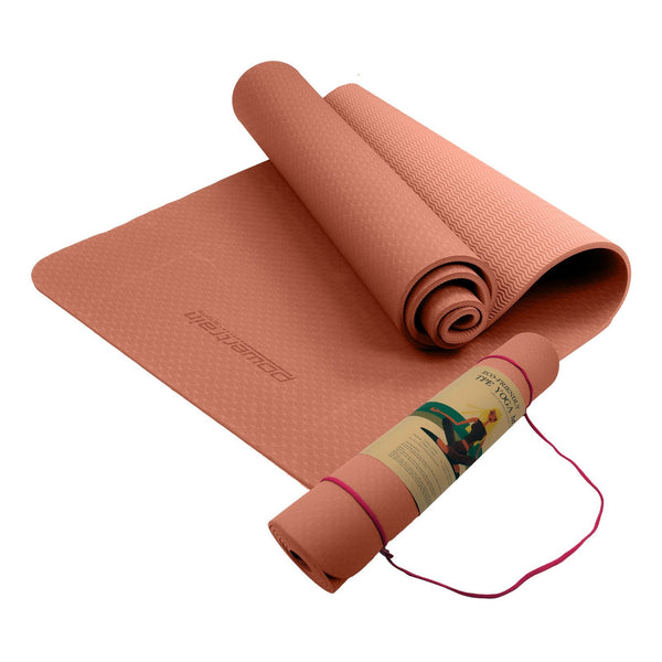Powertrain Dual Layer 6mm Yoga Mat | Peach | Non-slip