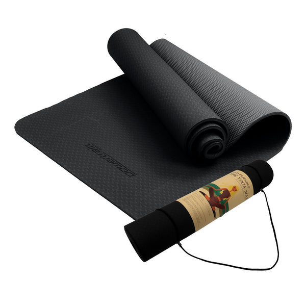 Powertrain Eco-friendly Dual Layer 6mm Yoga Mat | Midnight