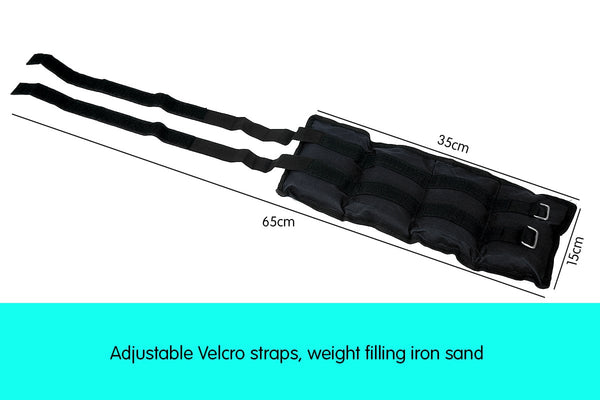 Powertrain Sports Pair 2kg Ankle Weights Home Gym Equipment