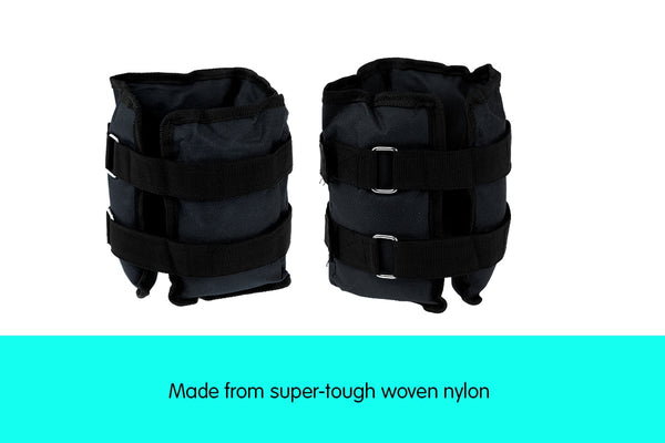 Powertrain Sports Pair 2kg Ankle Weights Home Gym Equipment