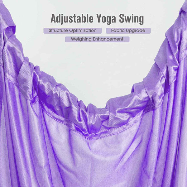 Purple Fitness Yoga Strap Band Waist Trainer Leg Door Swing