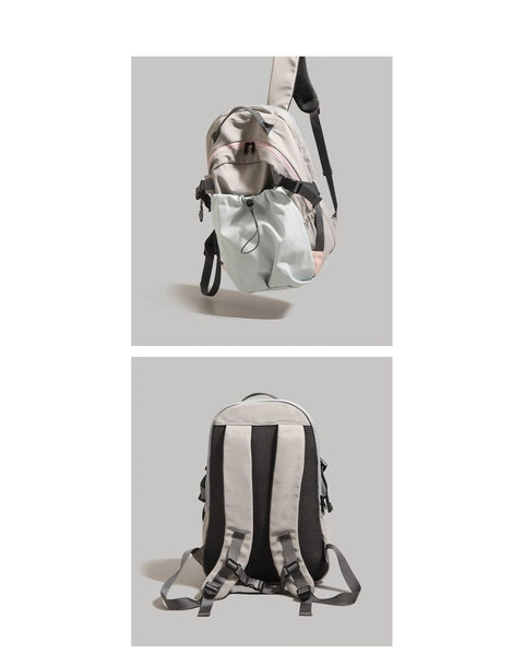 Red Minimalist Laptop Backpack Large Capacity 43cm for Men