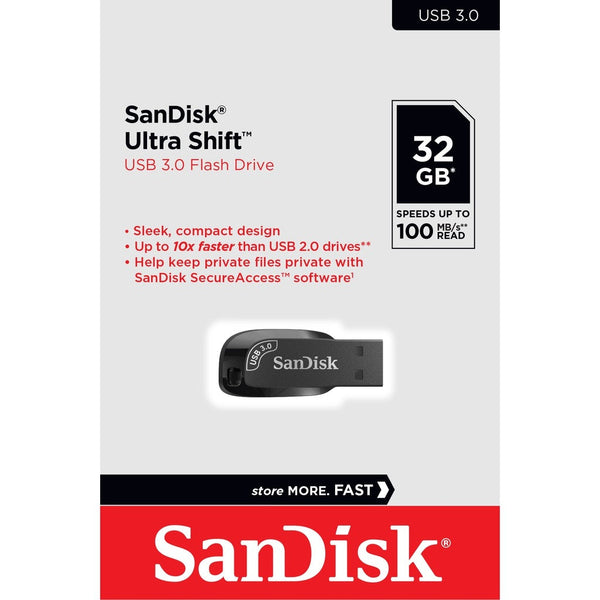 SanDisk 32GB Ultra Shift USB 3.0 Flash Drive