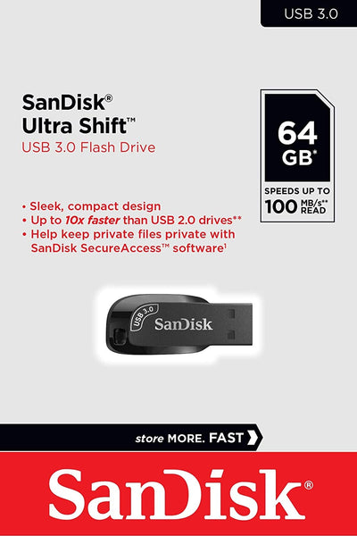 SanDisk 64GB Ultra Shift USB 3.0 Flash Drive