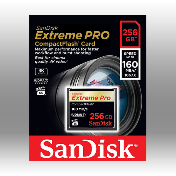 SanDisk Extreme Pro CFXP 256GB CompactFlash 160MB/s