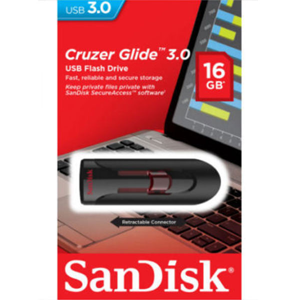 SANDISK SDCZ600-016G 16GB CZ600 CRUZER GLIDE USB 3.0