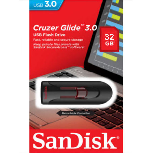 SANDISK SDCZ600-032G 32GB CZ600 CRUZER GLIDE USB 3.0