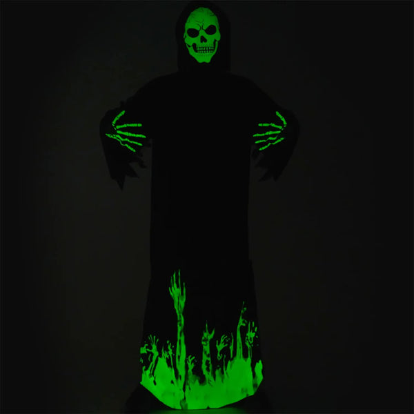Scary Adult Glow in the Dark Party Costume Skeleton Reaper