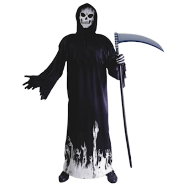 Scary Adult Glow in the Dark Party Costume Skeleton Reaper