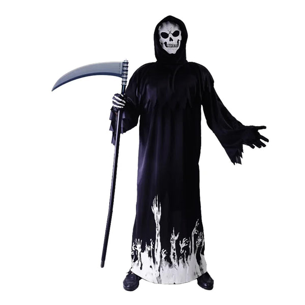 Scary Adult Glow in the Dark Party Costume Skeleton Reaper
