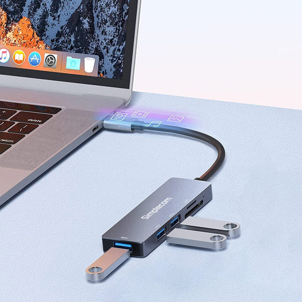 Simplecom CH255 USB-C 5-in-1 Multiport Adapter 3-Port USB-A