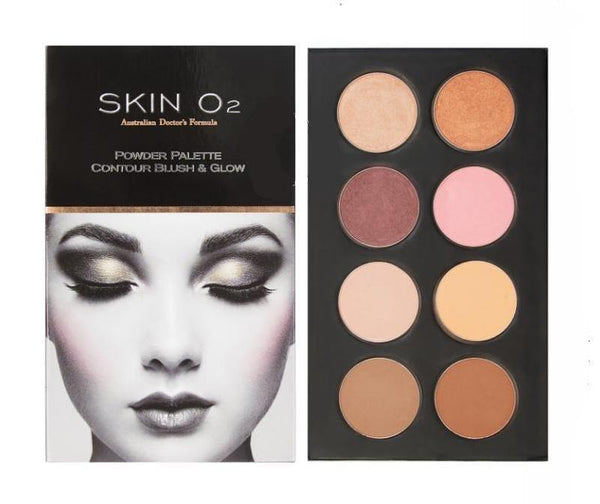 Skin O2 Contour Blush & Glow Powder Palette - Makeup