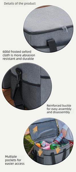 Small Insulated Lunch Bag 10L Cooler Tote Box with Shoulder