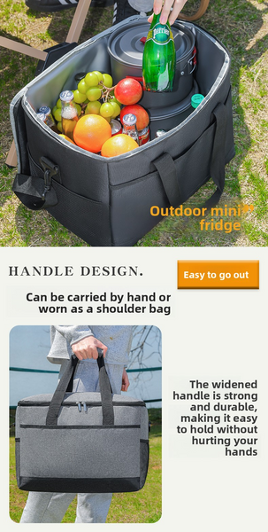 Small Insulated Lunch Bag 10L Cooler Tote Box with Shoulder
