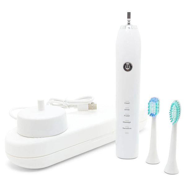 Sonic Electric Toothbrush White USB Wireless Charging Smart