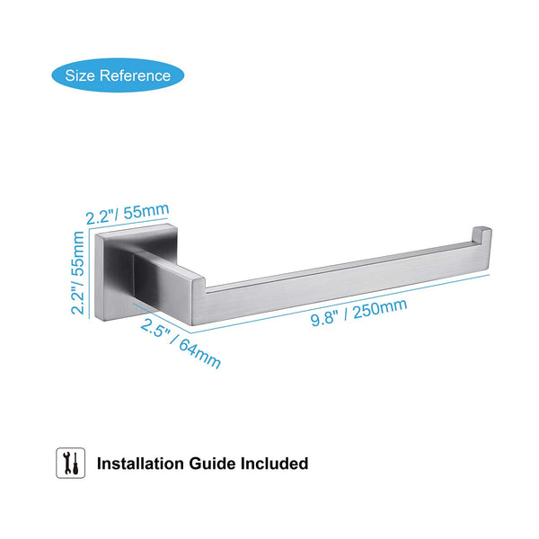 Square Hand Towel Holder Ring Wall Mounted Modern Towel Bar