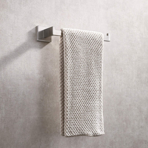 Square Hand Towel Holder Ring Wall Mounted Modern Towel Bar