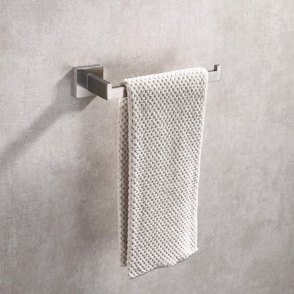 Square Hand Towel Holder Ring Wall Mounted Modern Towel Bar