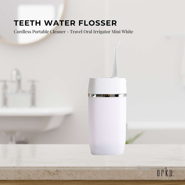 Teeth Water Flosser Rechargeable Cordless Cleaner - Travel