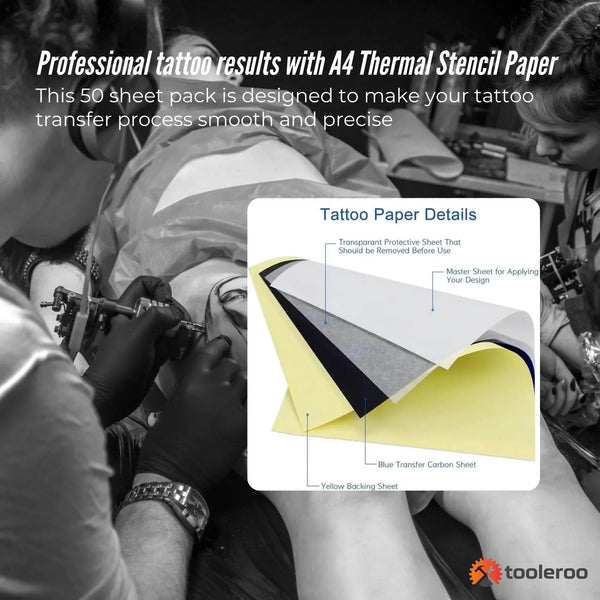 Tooleroo 50x Sheets A4 Tattoo Thermal Paper