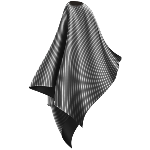 Traditional Barbers Lightweight Cape - Grey with White