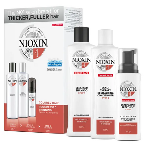 Nioxin System 4 Colored Hair & Progressed Thinning - Trio kit/Pack - Travel Size