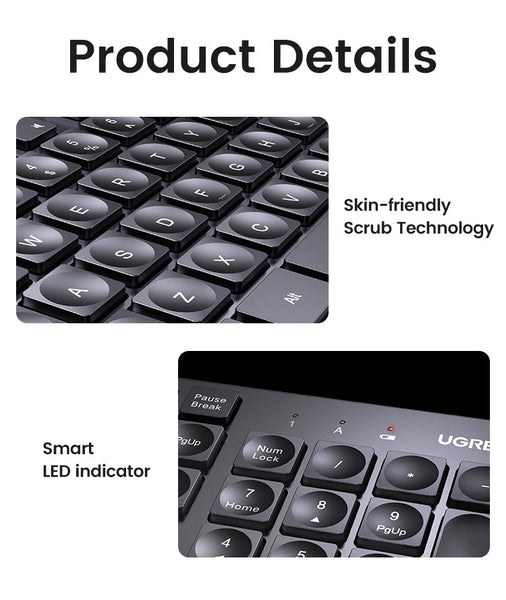 UGREEN 90250 104-Key layout 2.4G Wireless Keyboard - Gift &