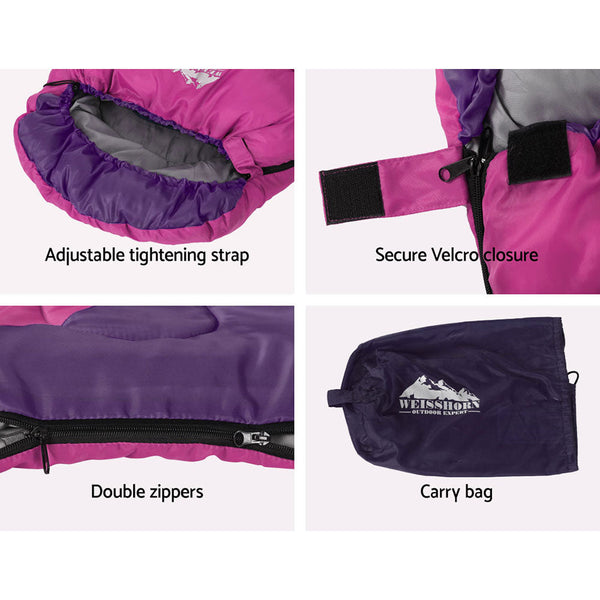 Weisshorn Sleeping Bag Kids Single 172cm Thermal Camping