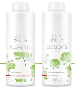 Wella Professionals Elements Renewing Shampoo and Conditioner 1000ml 1 Litre Duo