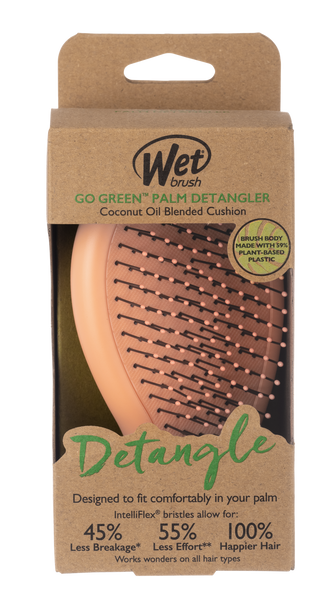Wet Brush Go Green Palm Detangler - Orange - Haircare