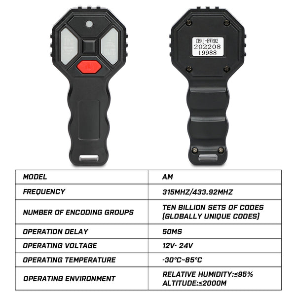 X-BULL 2x Wireless Winch Remote Control 12 Volt Handset