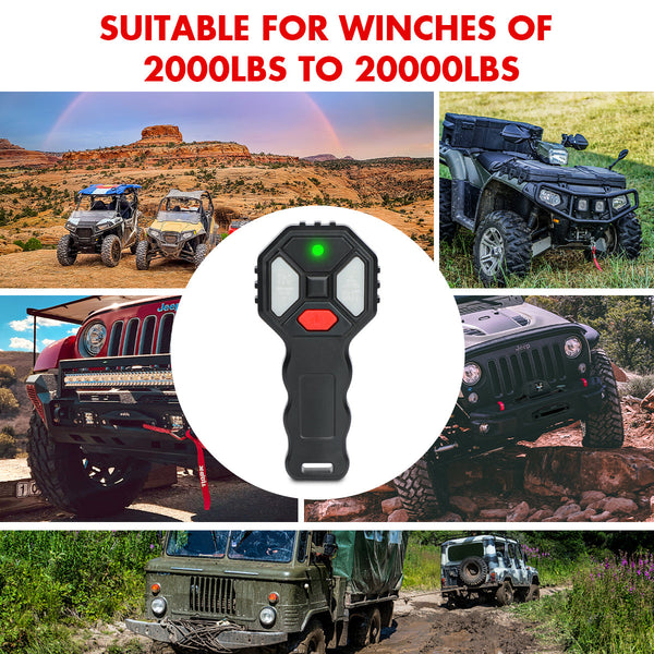 X-BULL 2x Wireless Winch Remote Control 12 Volt Handset