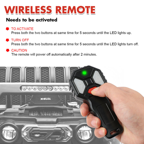 X-BULL 2x Wireless Winch Remote Control 12 Volt Handset