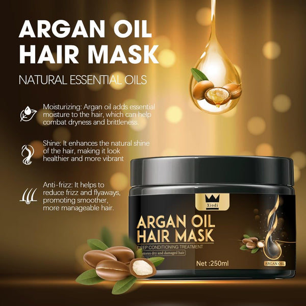 Xiodi Argan Oil Hair Mask 100% Pure Anti-Hairfall Dandruff