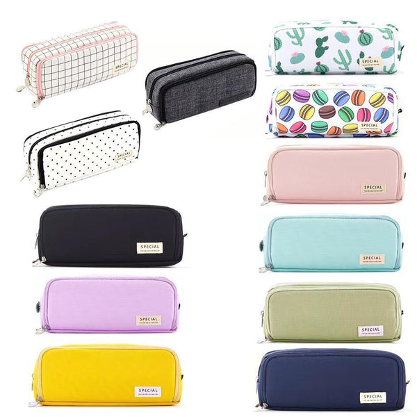 Zipper Pencil Case Large Capacity Storage Bag School