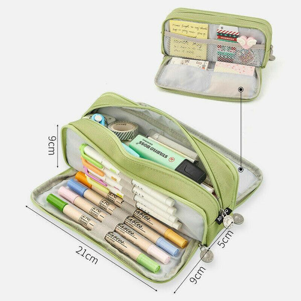 Zipper Pencil Case Large Capacity Storage Bag School