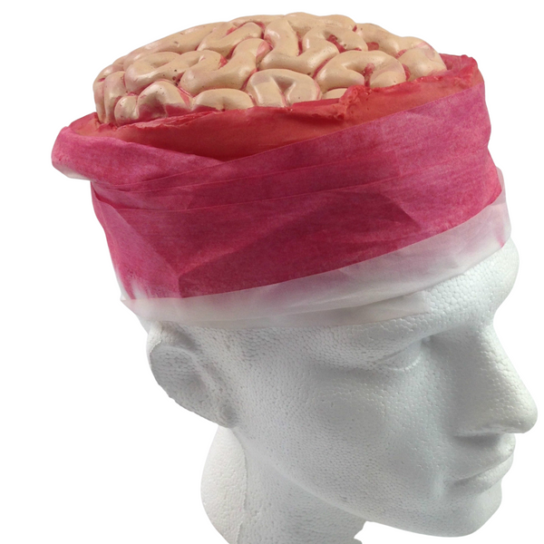 Zombie Brain Skull Cap Costume Halloween Bloody Headpiece