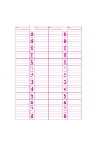 Professional 4 Column Appointment Book