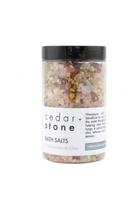 Cedar + Stone Bath Salts Frankincense & Lime