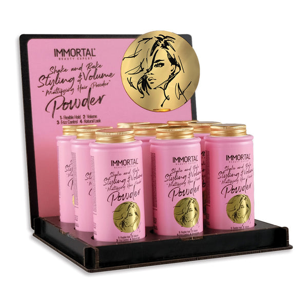 Immortal Infuse Styling and Volume Mattifying Hair Powder 20g - 24 Piece with Stand