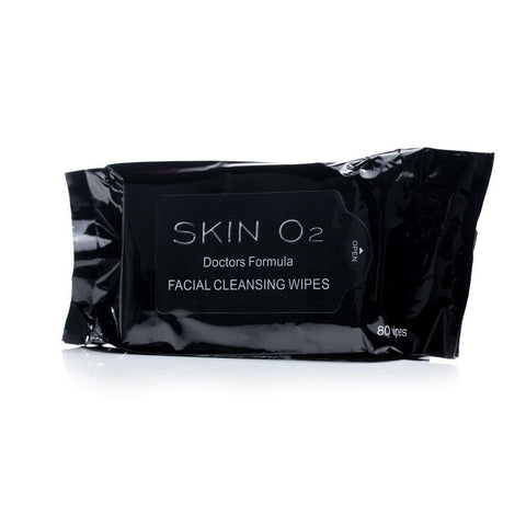 Skin O2 Facial Cleansing Wipes - 80pk