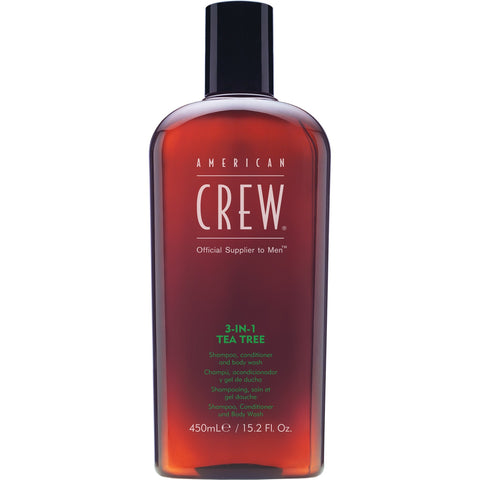 American Crew 3 In 1 Tea Tree Shampoo Conditioner Body Wash (450ml)
