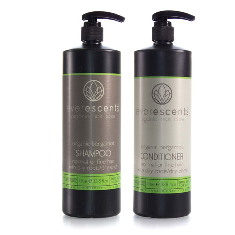 Everescents Organic Bergamot Shampoo and Conditioner 