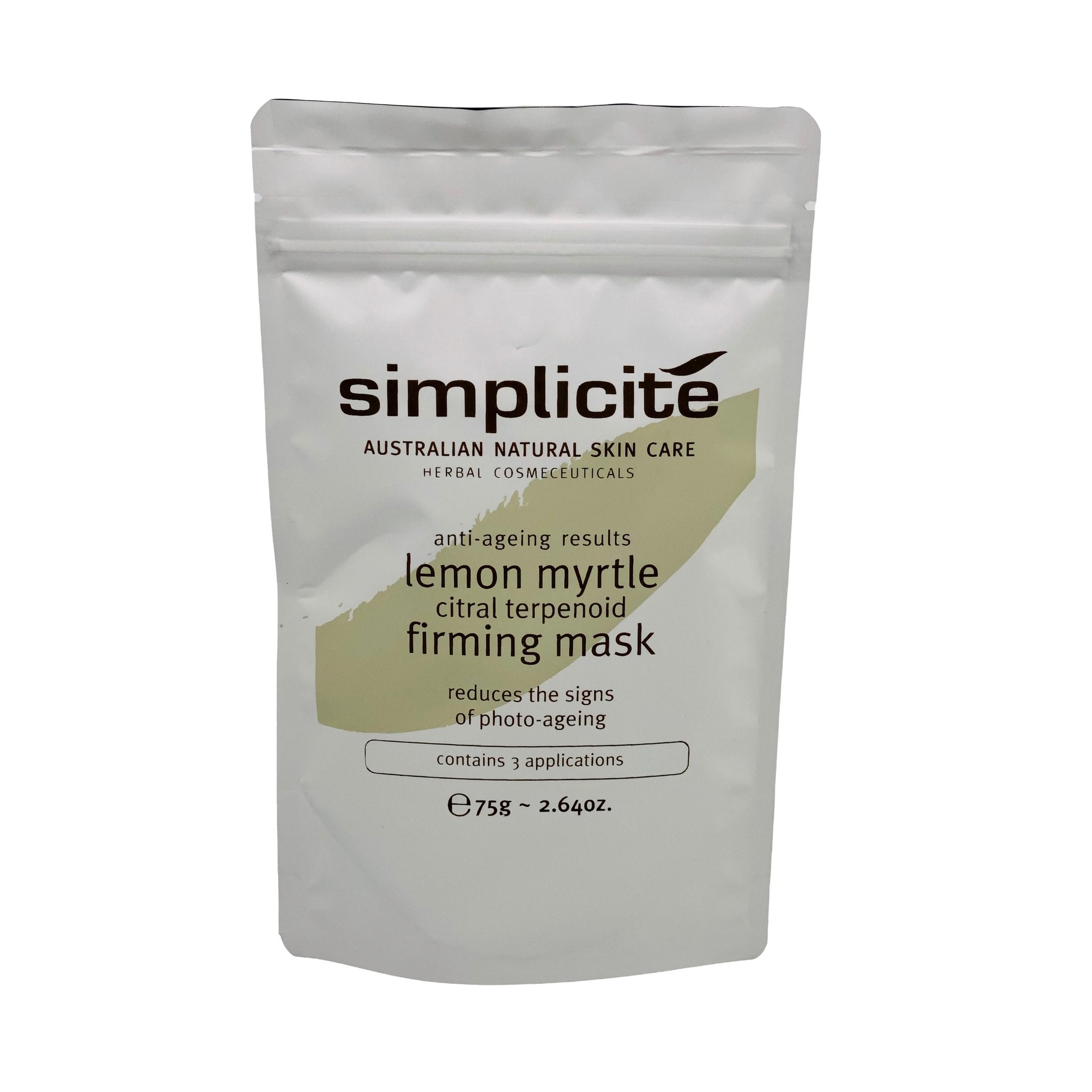 Simplicité Lemon Myrtle Citral Alginate Firming Mask